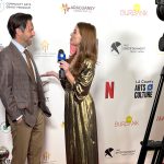 Brady Skye being interviewed by Kambra Potter at the Burbank International Film Festival